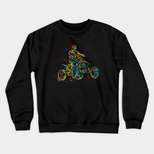 atv rider abstract Crewneck Sweatshirt